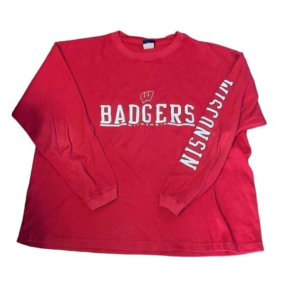 Vintage Old Varsity Brand Men’s Size XL University of Wisconsin Madison Thermal - Picture 1 of 5